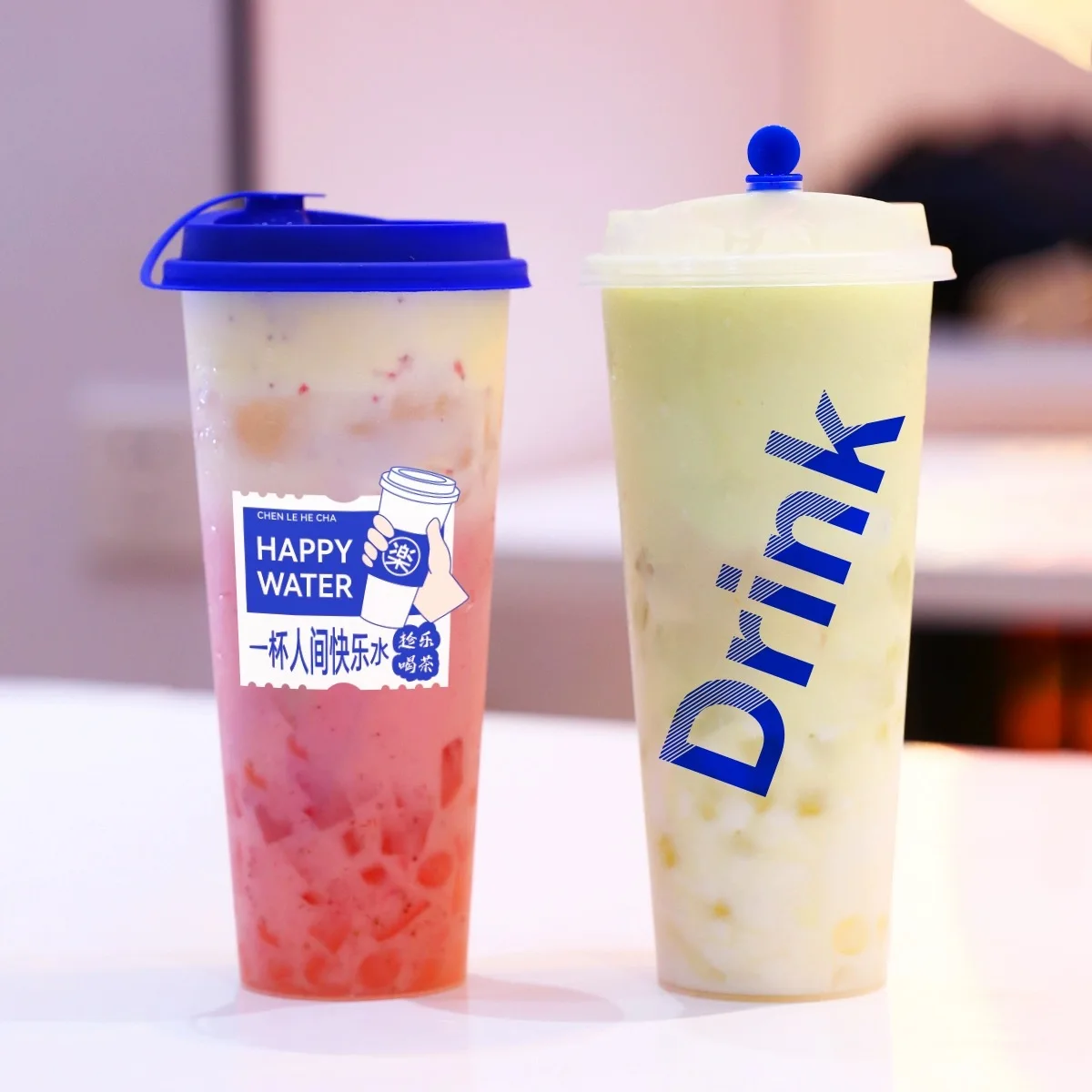 Disposable Thick Smoothie Pp Clear Frost Plastic Bubble Boba Milk Tea ...