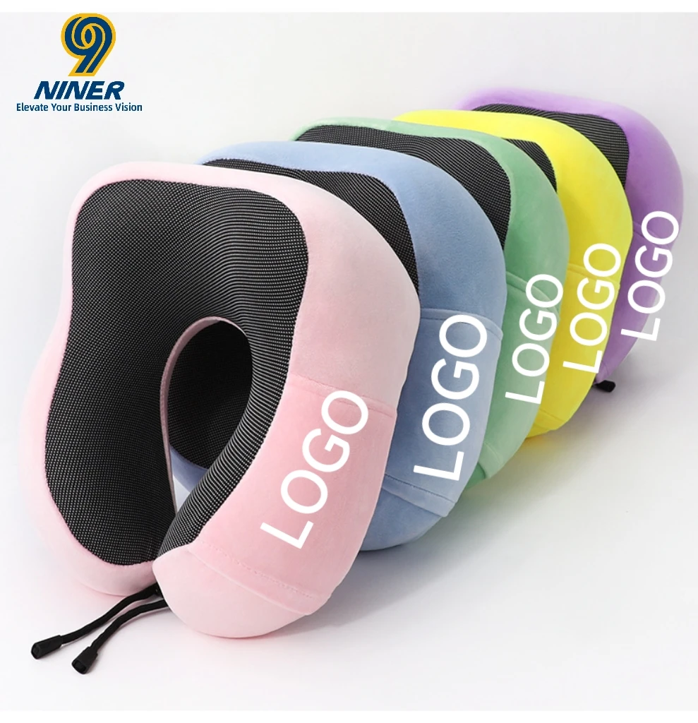 Wholesale Custom U-Shaped Cervical Travel Neck Pillow Cotton Neck Massager Portable for Airplane Car Office Sleep Welcome Gifts