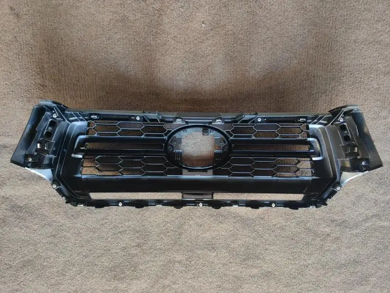 product front bumper center grille for hilux revo 2021 2022 2023 radiator mesh guard black honeycomb fascia replacement body kit part-5