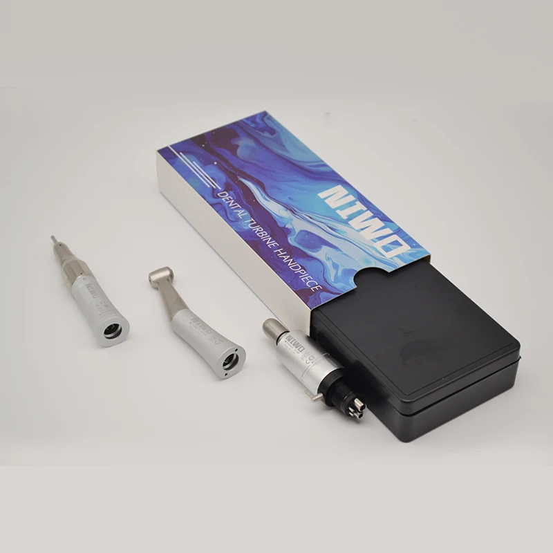 L2 FX Midwest 4 Borden 2 Holes Dental Low Speed Air Motor Straight Push Contra Angle Handpiece