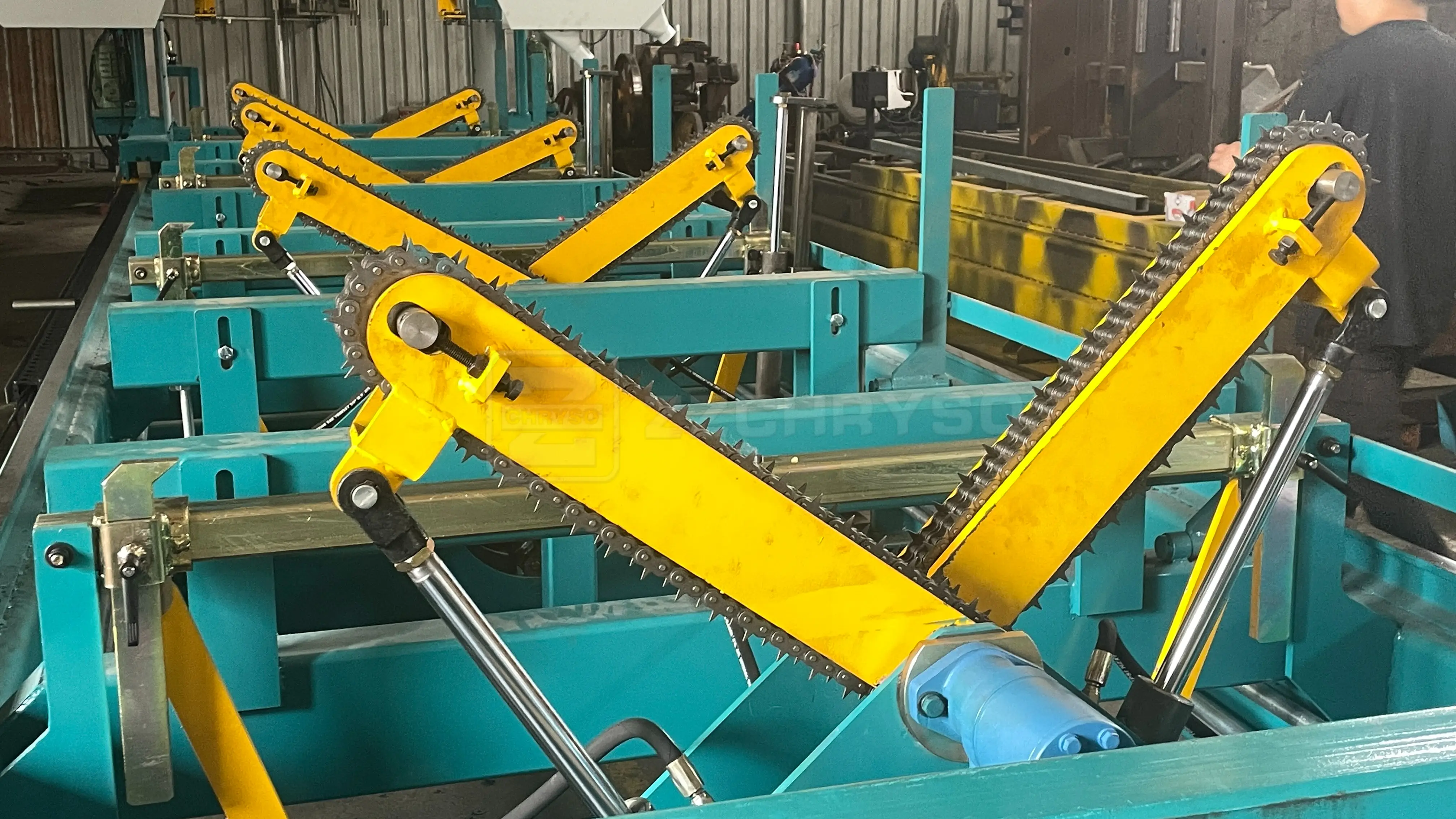 Wood Working Gantry-style Portable Easy to Move Dual-column Band Saw for Cutting Logs with Lift