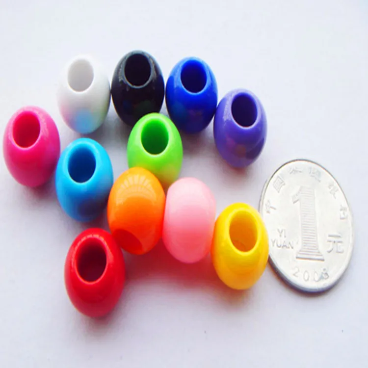 Factory Customize Large Hole Plastic Beads For Children Diy Jewelry