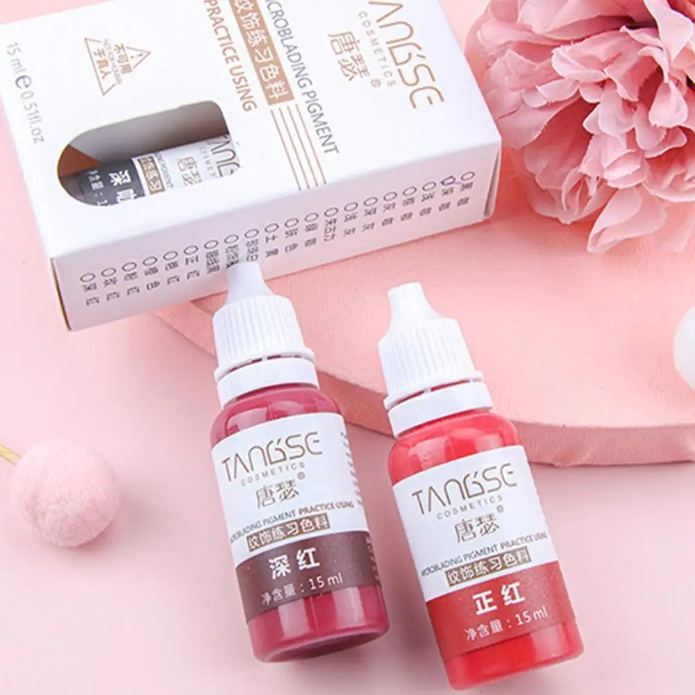 Натуральная микроблейд для татуажа бровей, 15 мл, жидкая тату-паста, конусы хны, индийские краски для тела, временные чернила для татуажа