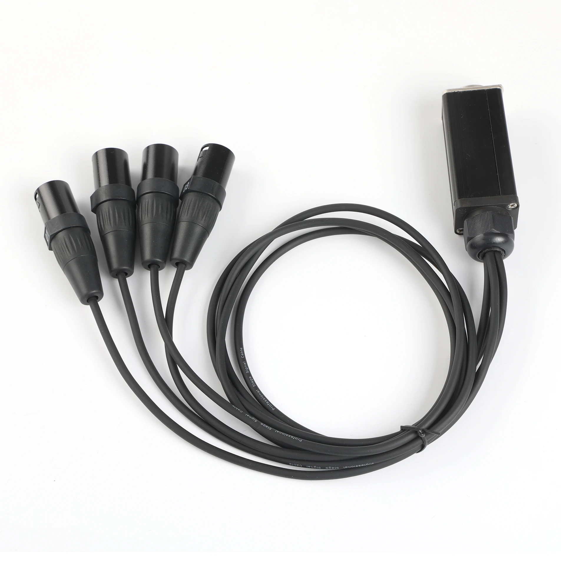 New Design Network Converter DMX RJ45 CAT6 Female to 4 3 Pin XLR Male Connectors Cable Audio Adaptor Signal Extender Splitter