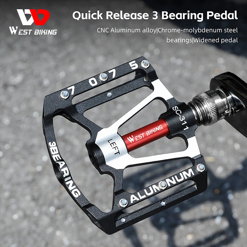 West Biking Pedali Mtb Metallo WEST BIKING Self-Locking Pedals