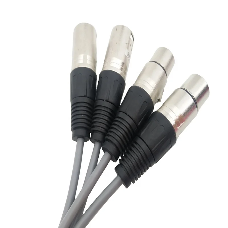 High Quality 17cm DB9 Pin to 4*XLR Plug Two Male/two Female Cable for Speaker