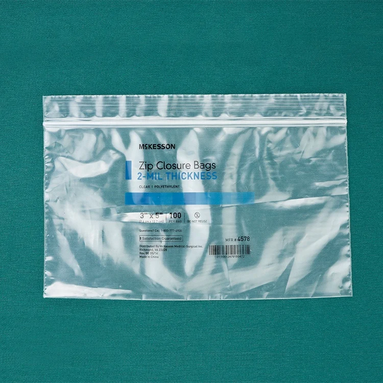 Plastic Zipper Bag Ziplock Biohazard Medical Specimen Transport Bags