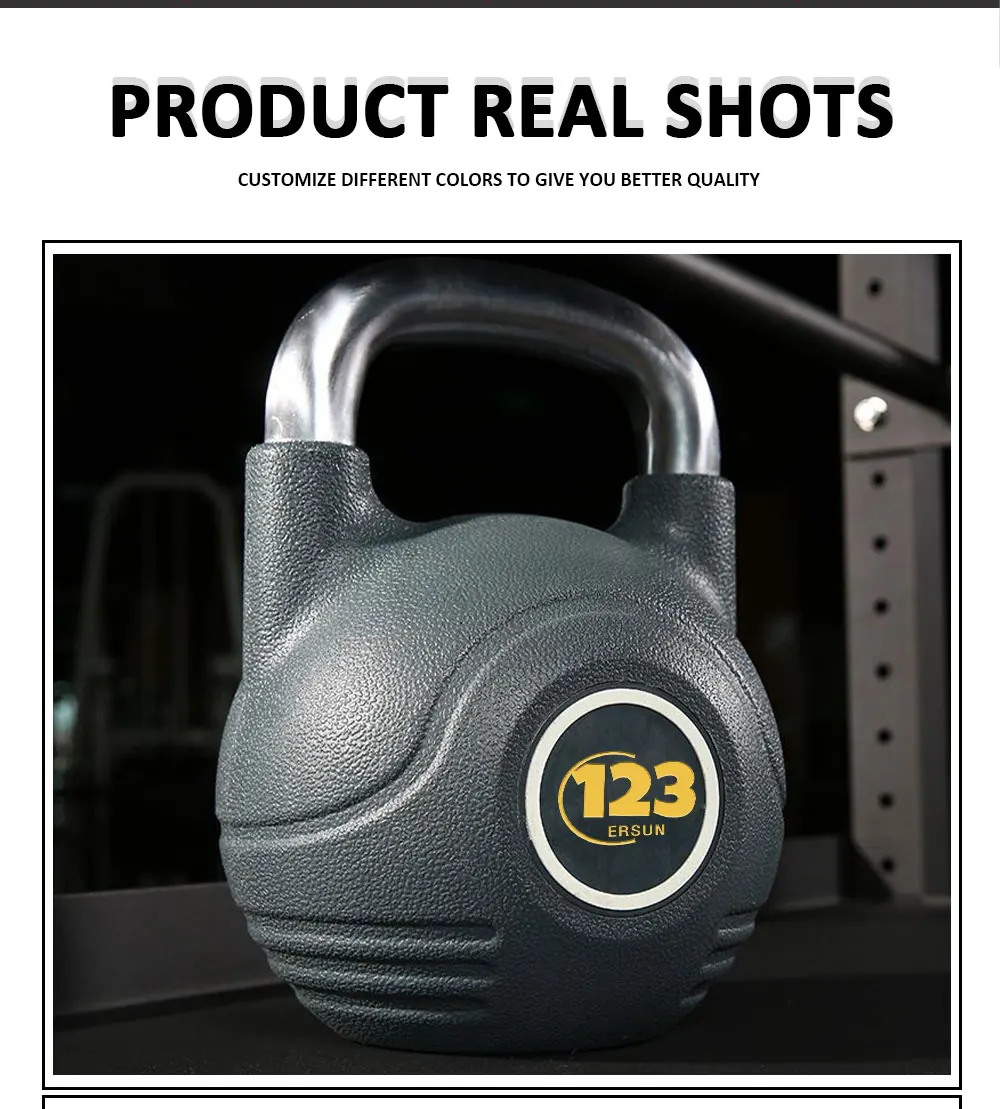 High Quality Custom Competition Kettlebell Steel Color Coated Kettlebell 4-54KG