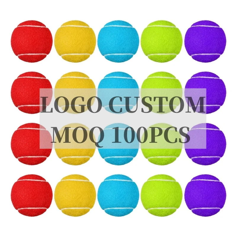 Custom Logo Colored Polyester Tennis Balls Cheap Dog Tenis Balls Pink