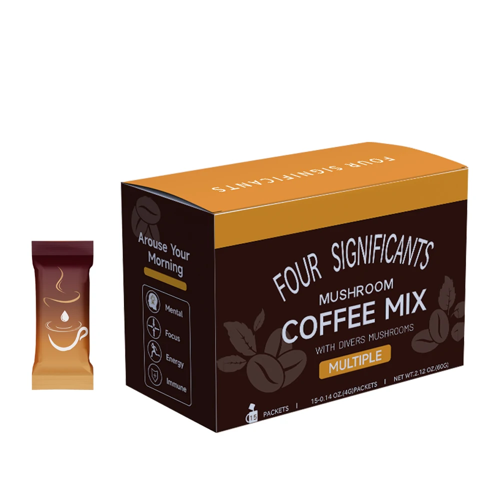 Oem Private Label Healthy Herbal Black Instant Mushroom Coffee Extract