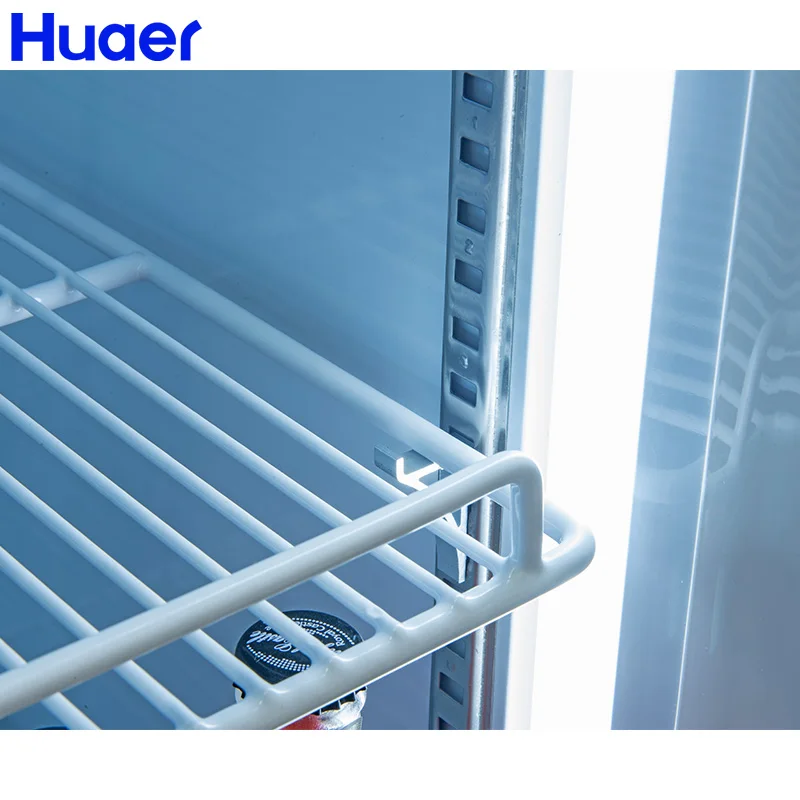 Supermarket Used showcase Upright Transparent Double Door Fridge