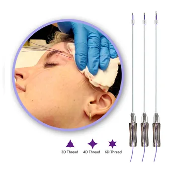 Heremefill Wholesale  Fishbone Pdo/PCL Thread 18g 100mm Cannula Barbs Thread Lift Face Pdo Surgical Suture Needle