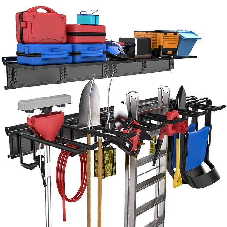 JH-Mech Garage Storage Organizer Systems Wall Mount Overhead Shelving Heavy Duty Overhead Garage Storage Rack