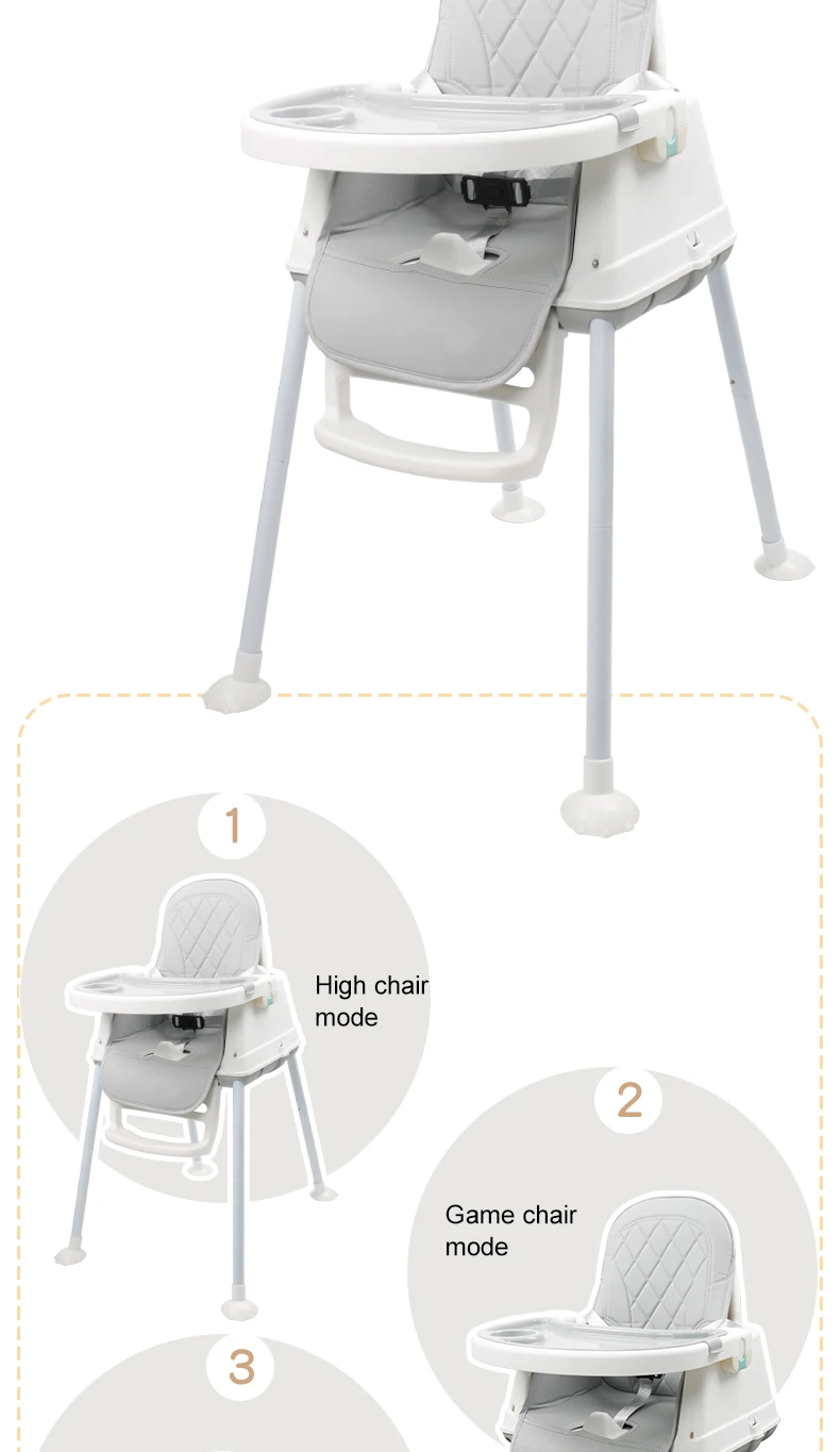 Baby High Feeding Chair Portable Kids Table Foldable Dining Chair