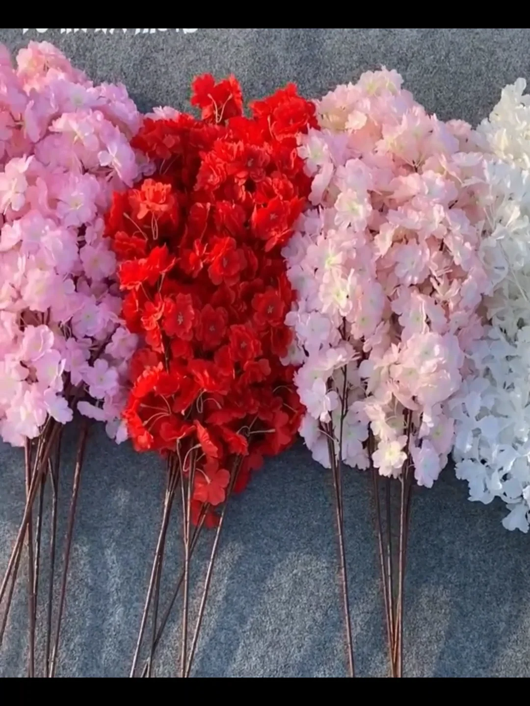 B0056 Wholesales Faux Cherry Blossom Branches Fake Flowers Wedding Decoration Sakura Artificial