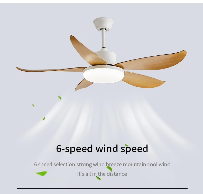 product high quality 50 inch modern indoor ceiling fan with led light abs blades  remote control dc motor for living room-2