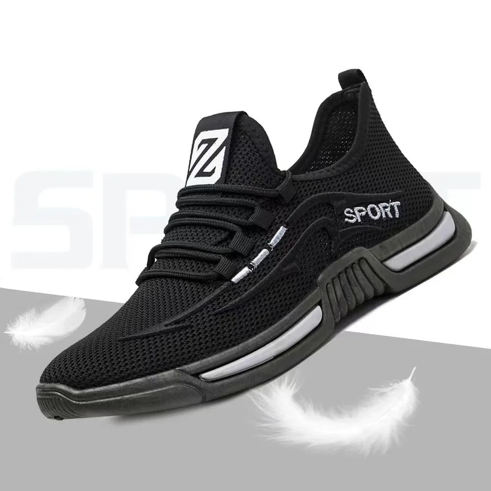 new cheap lace-up mesh breathable sports black casual sneakers comfortable lightweight  men chunky sneakers