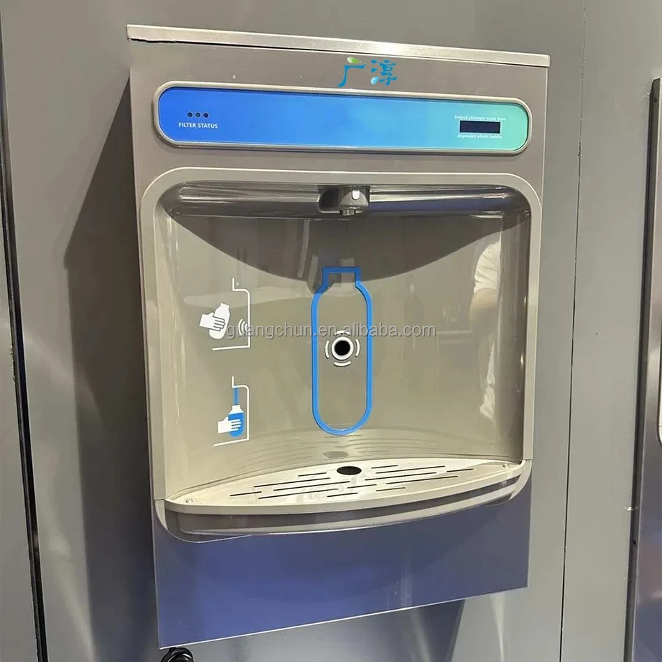 Electric Stainless Steel #304 Compressor Cooling Cold Water Dispenser Wall-Mounted Stand Bottle Filling Station Office Outdoor