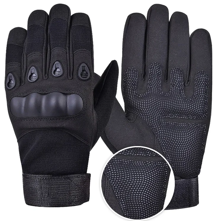 Touch Screen Safety Gloves Full Hand Motorcycle Combat Tactical Leather ...