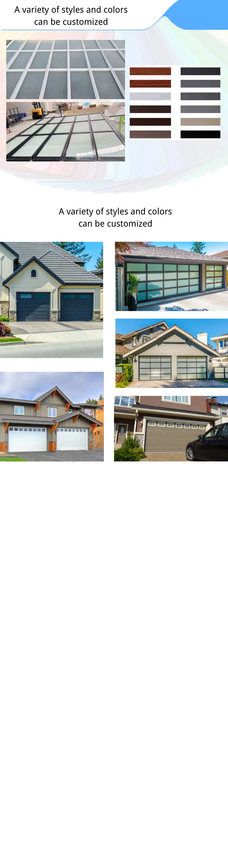 Modern Minimalist Design Wholesale Garage Door Outdoor House Hotel