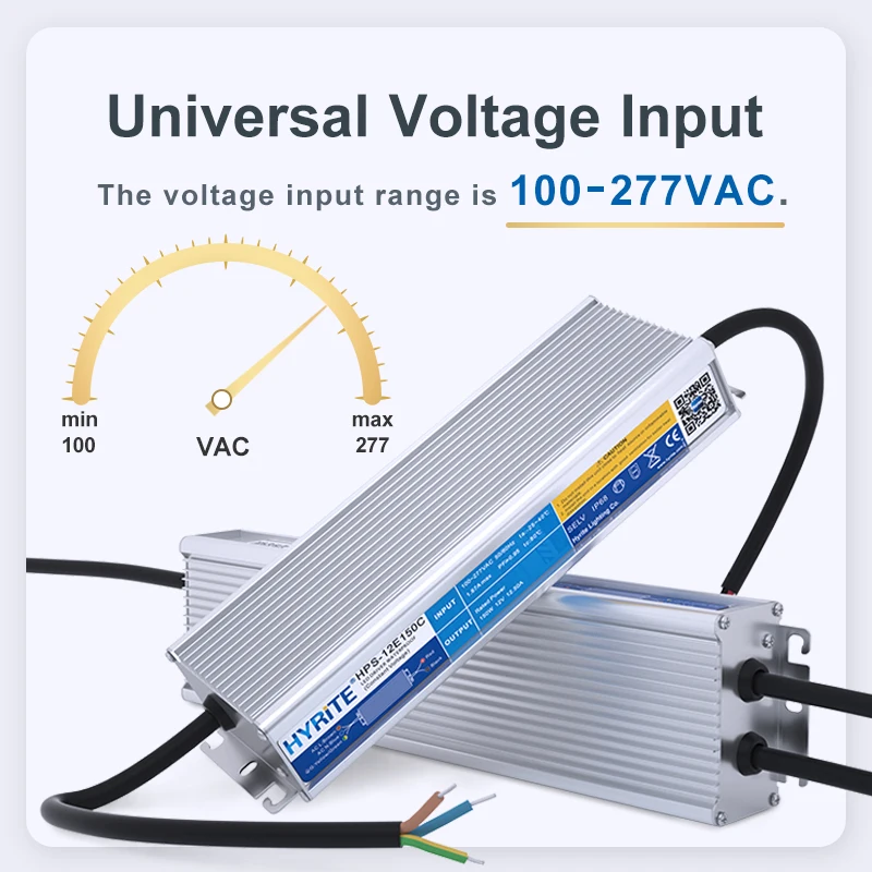 Power Supply 10W-600W 12v 24v 36v 48v  UL PFC Waterproof LED Driver IP68 for LED Lights Module Strip Letter Signage MEANWELL