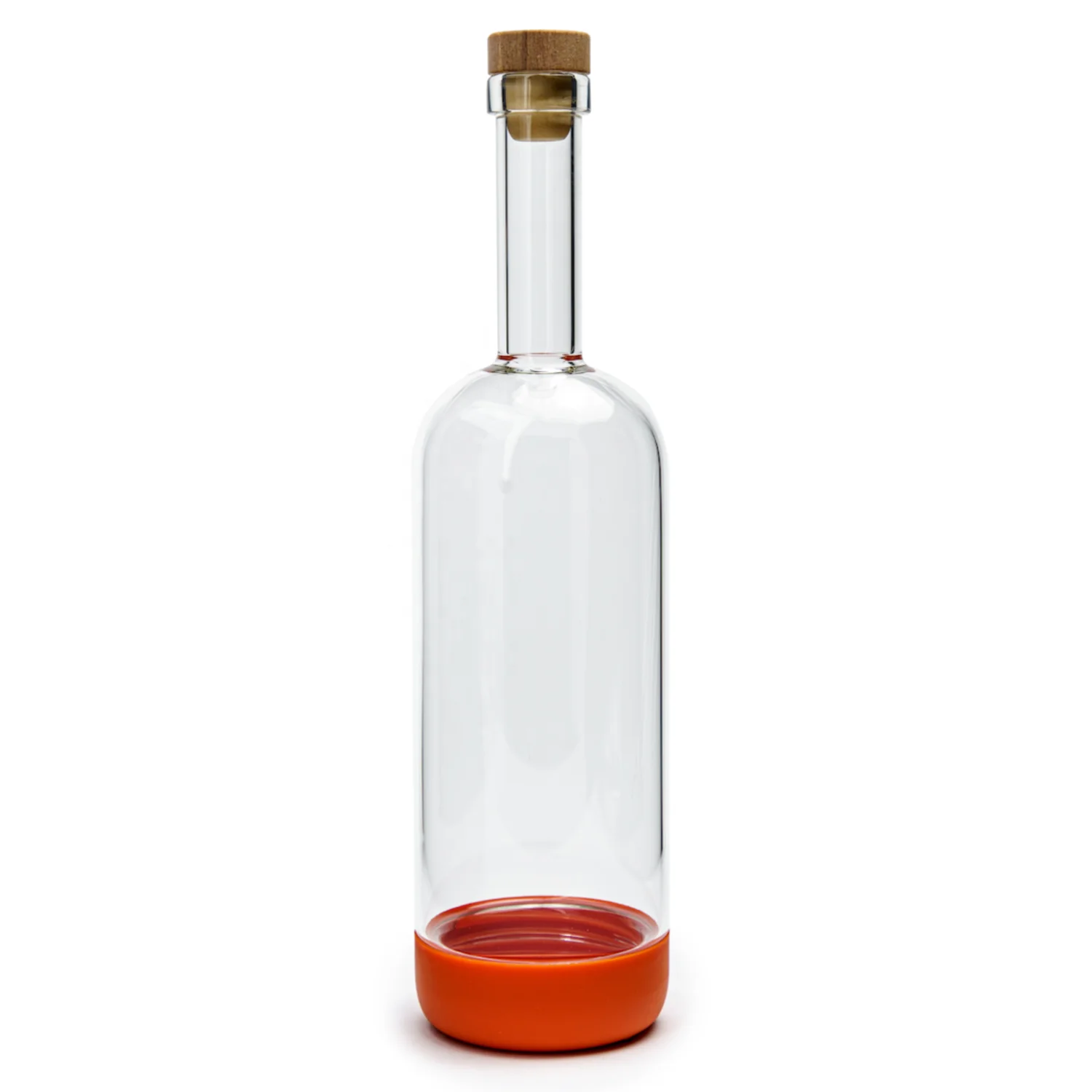 850ml Glass Bottle and Outfitting with a Rubberized, Removable Base