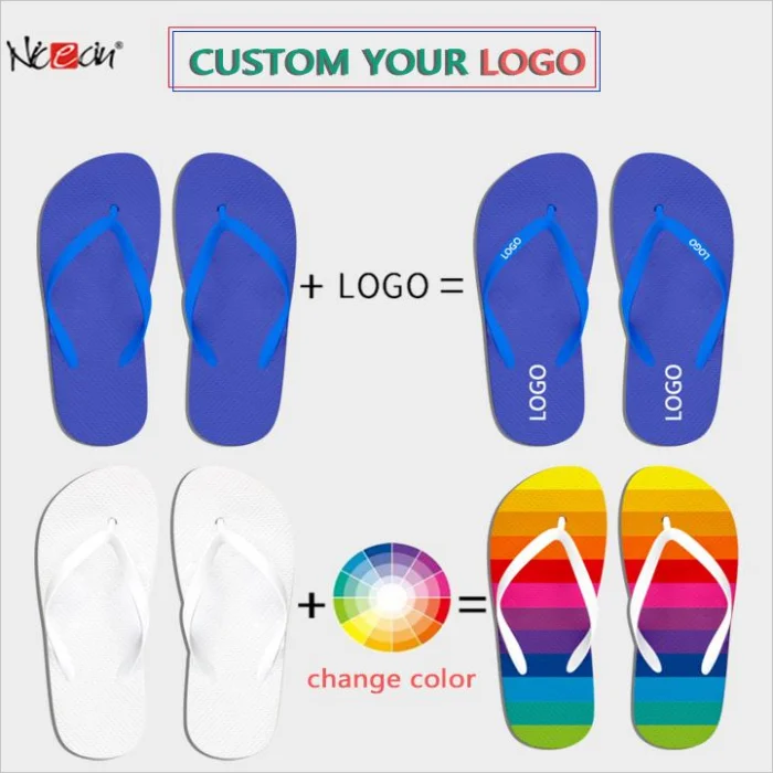 Customizable Logo PVC Flip Flops for Men Recyclable Outdoor for Slippers with Open Toe and African Style for Summer
