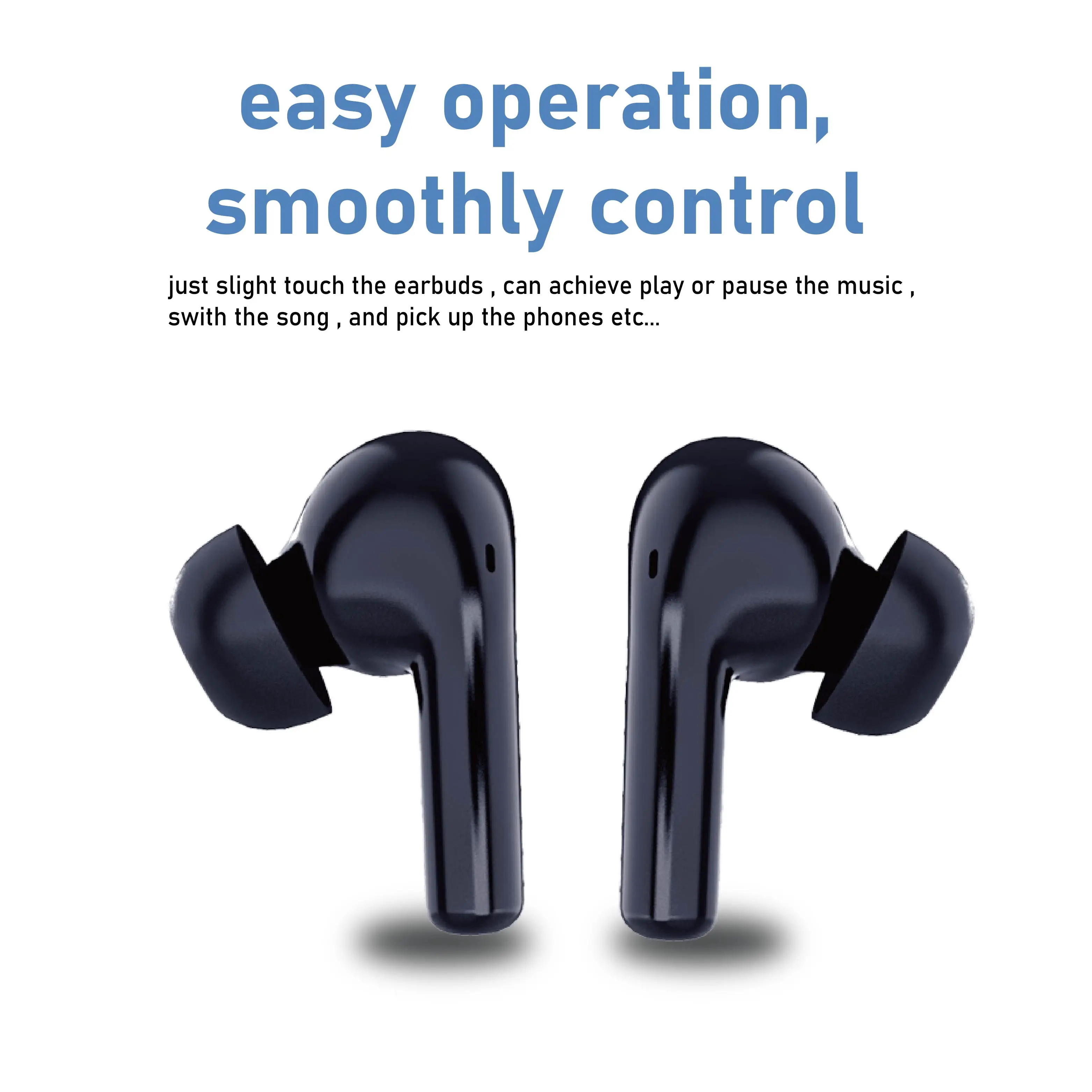 A60 ANC ENC Mini In-ear Noise Cancelling  Headset Long Battery Life Deep Bass Low Latency Quad Mics IPX5 TWS Wireless Earbuds