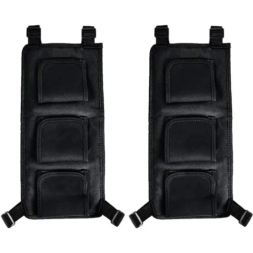 MultiFunction Back Seat Car Vehicle Fishing Rod Holder Bag 2pcs With Elastic Band And Adjustable Strap