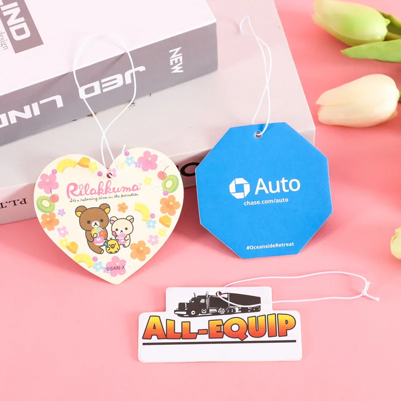 Custom Car Air Freshener Little Hanging Black Paper Scent Trees Shape