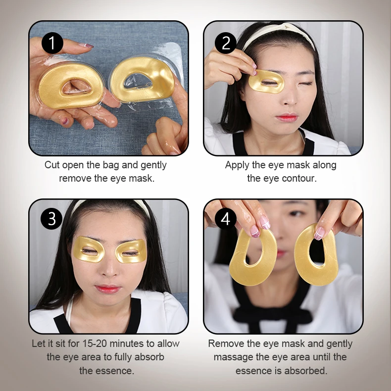 New Type Circle 24 K Gold Collagen Crystal Nourishing Moisturizer Eye Mask Patch for SPA