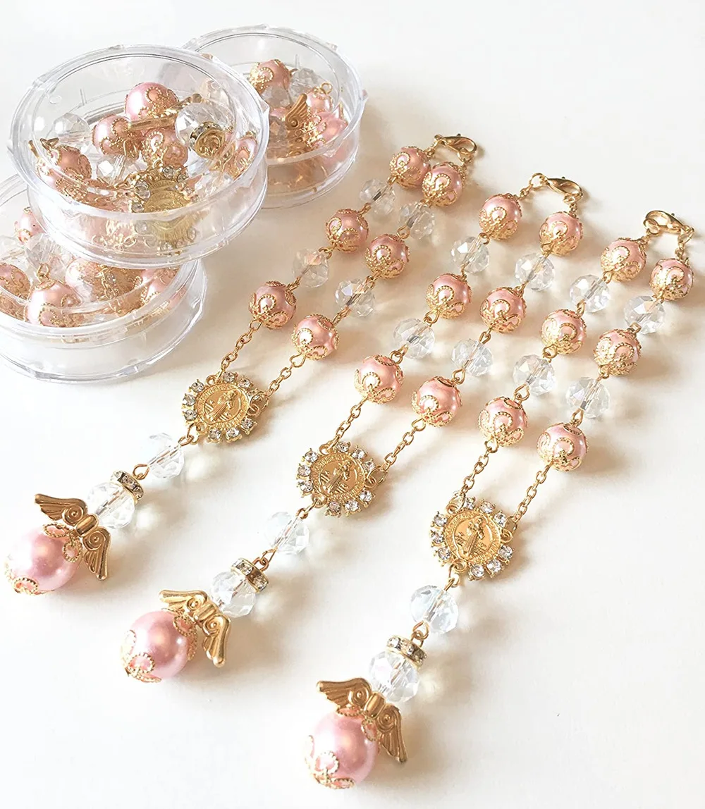 Baby Christening Souvenir Rosaries Religious Catholic Baptism Giveaway ...