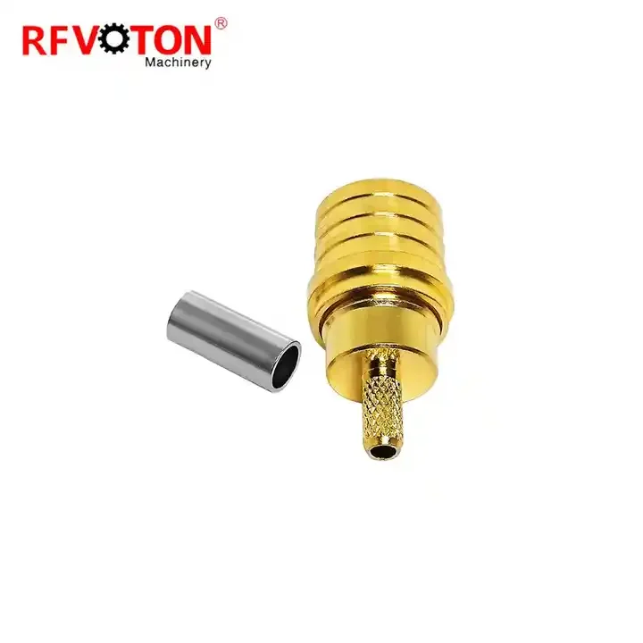 Factory Supply  QMA Male Plug Straight Crimp Rg316 Rg174 Lmr100 Cable  Rf Coax Coaxial Connector QMA Rohs in Stock