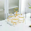Transparent 4-Can Diamond Cap Heart-Shaped Stand