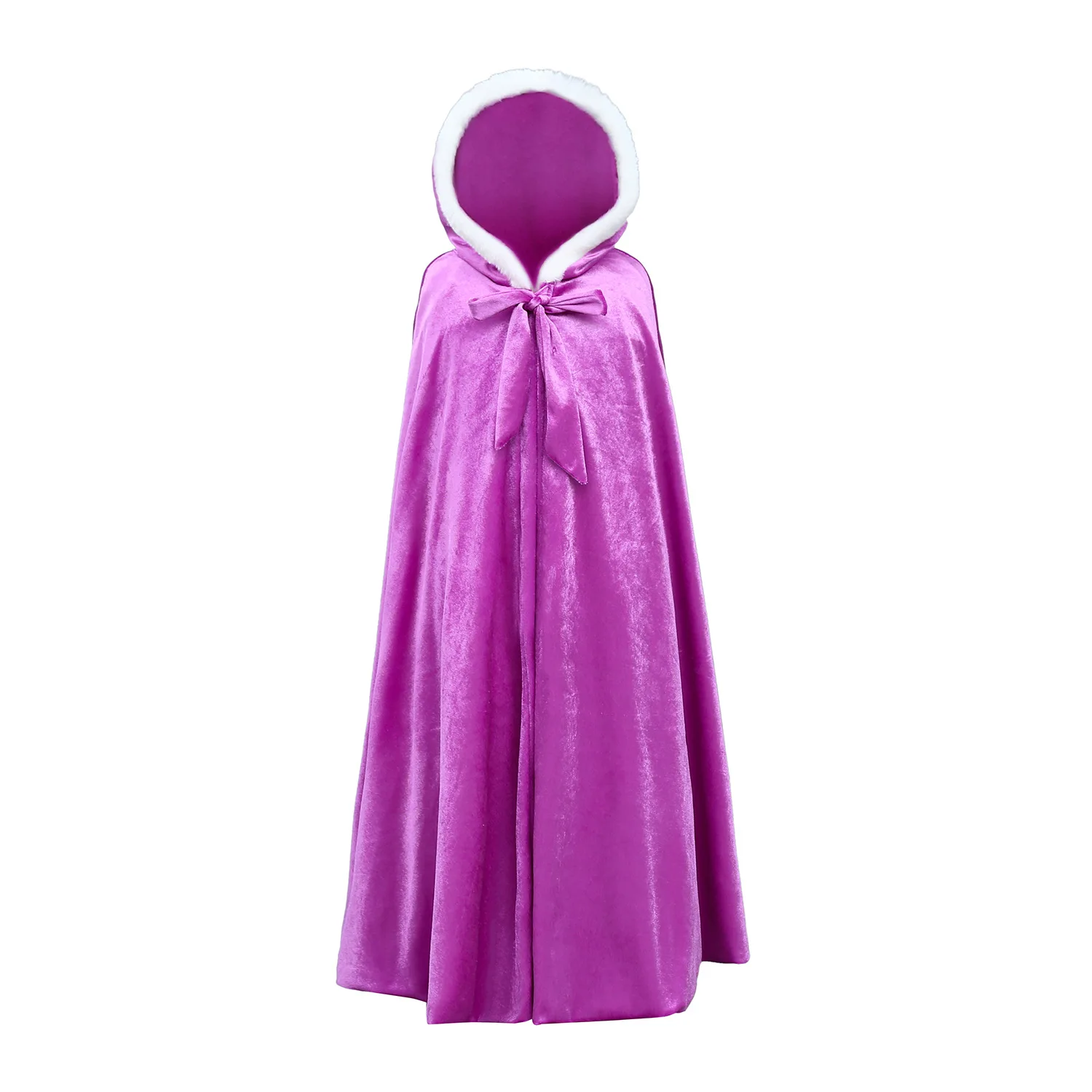 Birthday Halloween Cosplay for 2-10 Years Girls Dress Up Almce Fur Princess Hooded Cape Cloaks Costume 