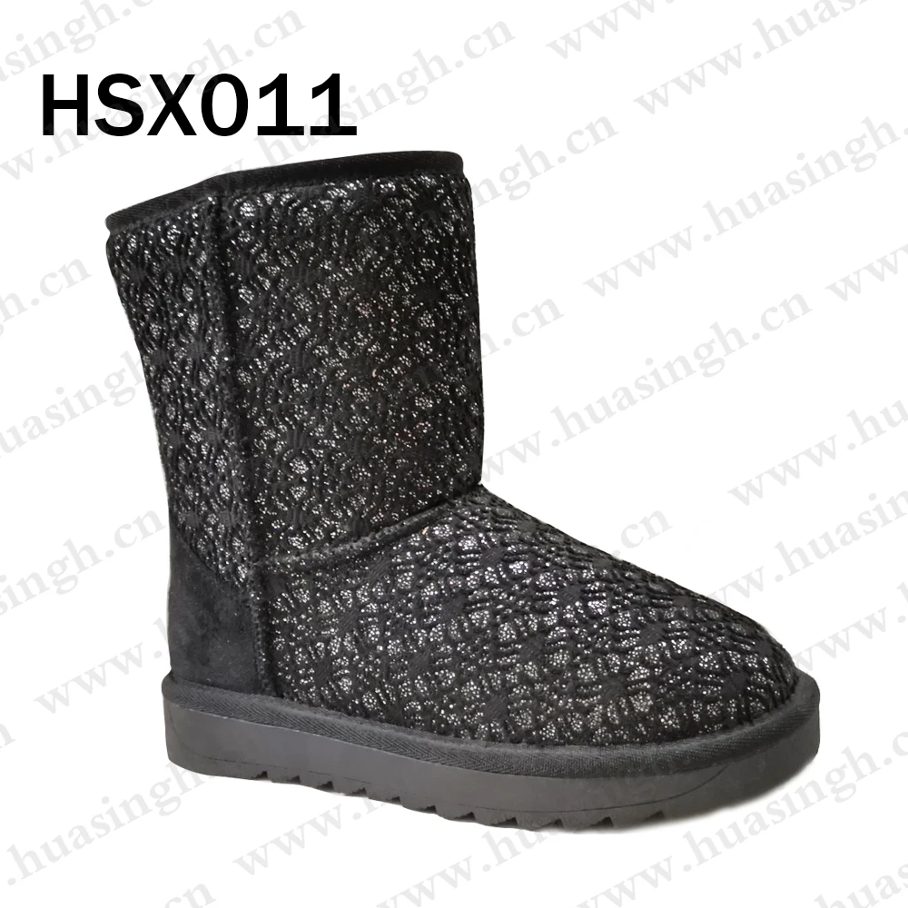 LXG,Chile Market Popular Thick Plush Cold Resistant Snow Boots Korean Style Anti-slip TPR Outsole Winter Boots HSX011