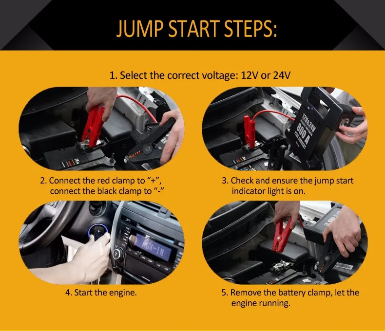 High Capacity Powerful 12v/24v 42000mah Jump Starter Truck Heavy Booster Jump Starter For Heavy
