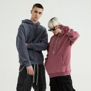 350gsm Oversized Hoodie Plain Multi Colors Sweater Pullover Embroidery Logo Men's Hoodies Unisex