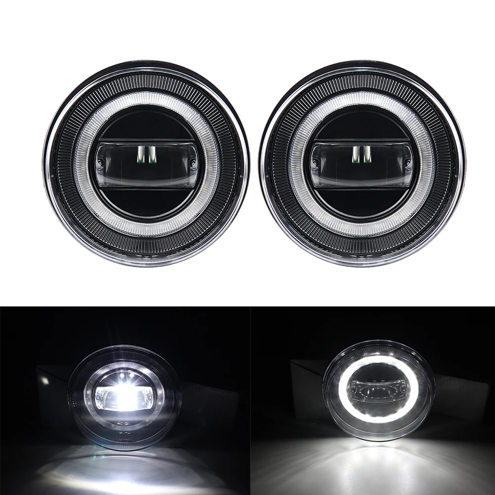 Replacement For GMC Sierra 1500 2500 07-13 Led Front Bumper Fog Light Lamps Halo DRL Left Right