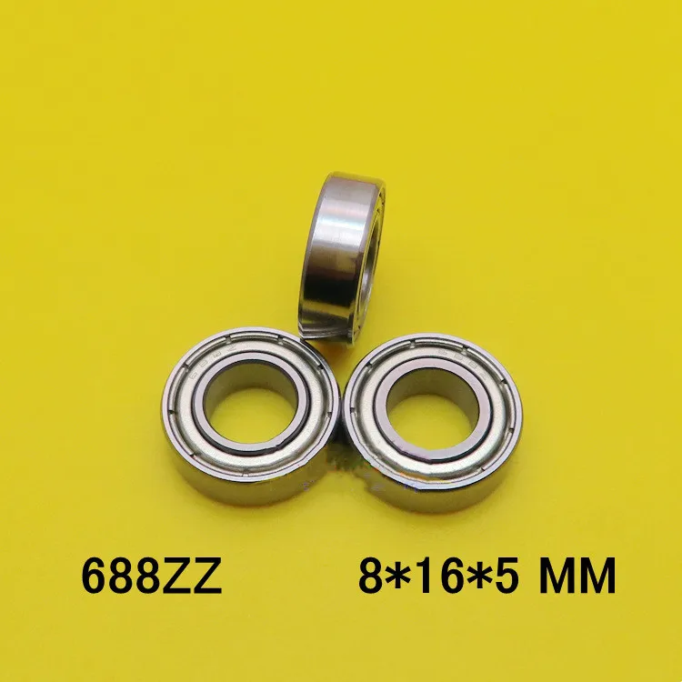 440c Stainless Steel Metal Rubber Seal Ball Bearings 10pcs S688-2rs 8x16x5 mm 