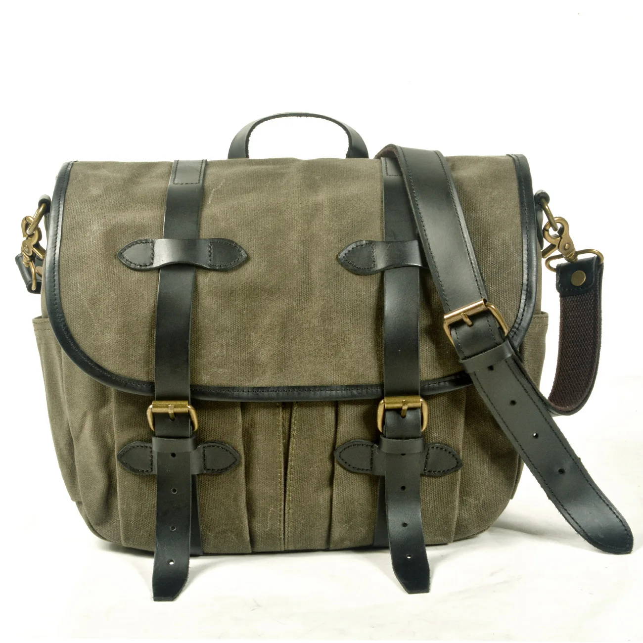 Army Green+leather shoulder 