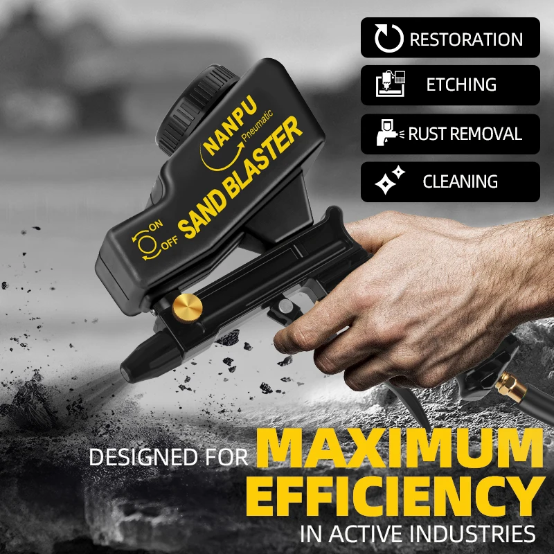 High Precision Polishing and Rust Removal Industrial Multi Function Sandblasting Gun Sand Blasting Nozzle Gun Sand Blaster