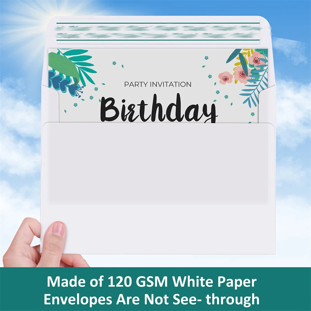 A4 Envelopes Customized 4x6, Self Seal Photo Envelopes for 4x6 Cards, Photos, Invitations, Wedding, Graduation