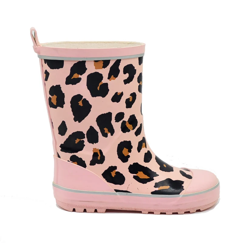 pink leopard rain boots