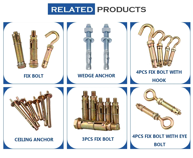 Fix Bolt Anchor Expansion Anchor Hammer In Plasterboard Fixings