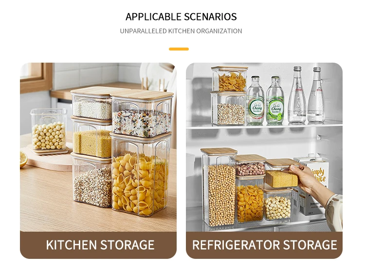 Kitchen Organizer Plastic Clear Airtight Dry Bulk Food Dispen Storage ...
