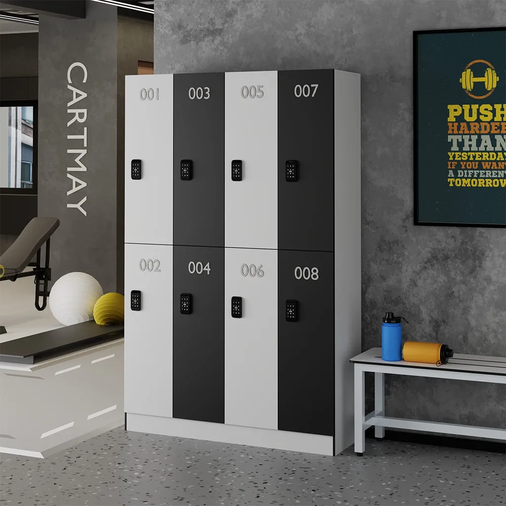 Innovative Design Large Capacity 4 Door Steel Locker Cabinet Customized Size Public Z Shape Clothes Locker for Storage