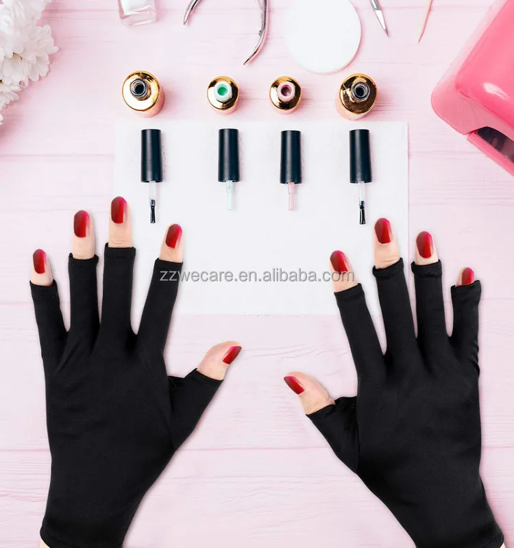 Art Skin Care Manicures Light Lamp Dryer Nylon Hand Protection Sunlight Anti UV Nail Gloves