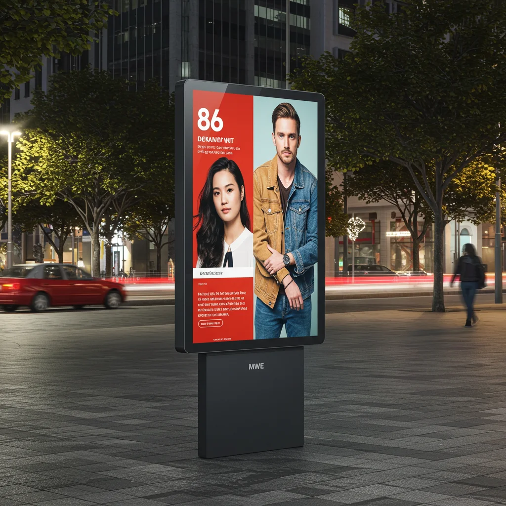 Smart City Interactive Link IOT MINI LED Solar High Temperature Resistant 4000 Nits 5k Digital Signage Advertising Display Media