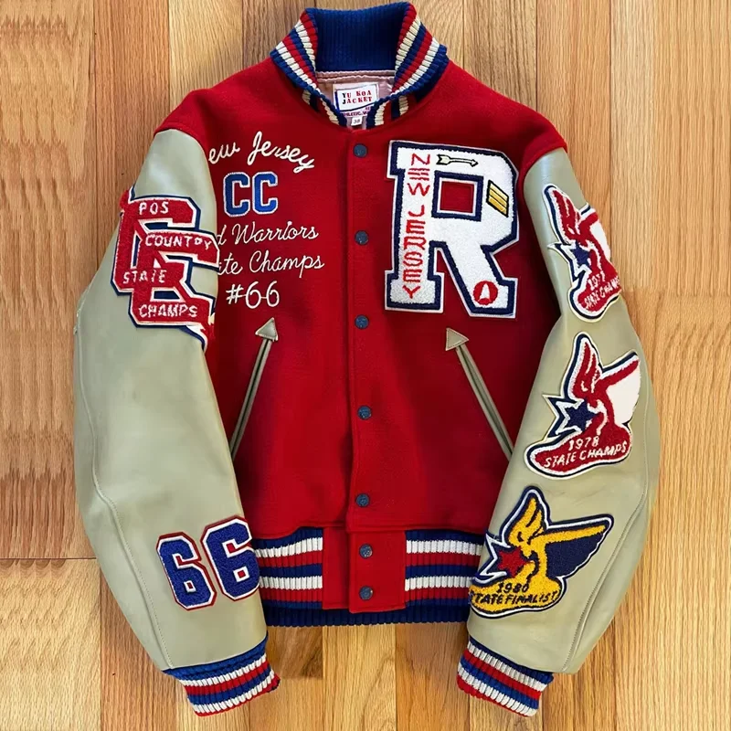 High Quality Custom Varsity Jacket for Men Stand Collar Windbreaker With Zipper Closure Autumn Fashion Streetwear Vintage Style